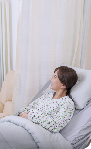 웃고 있는 환자